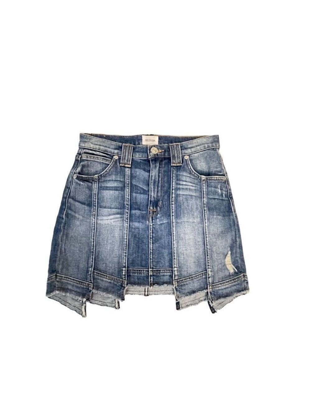Hudson Weekender Step Hem Denim Mini Skirt size 25